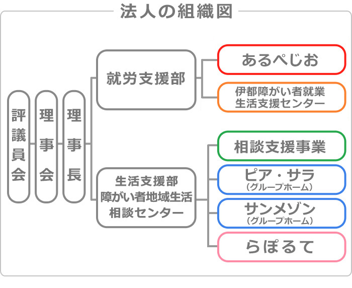 法人の組織図